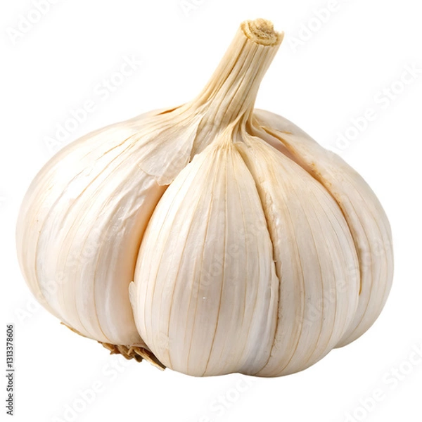 Obraz Whole garlic bulb isolated on white background