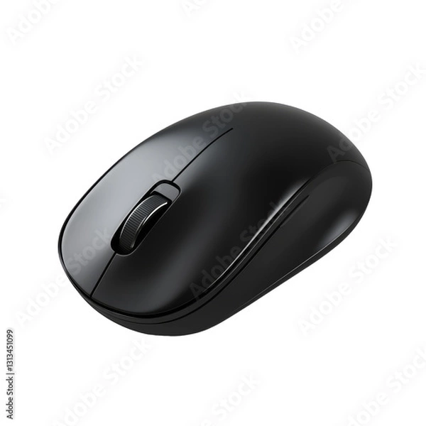 Obraz Black computer mouse isolate on PNG