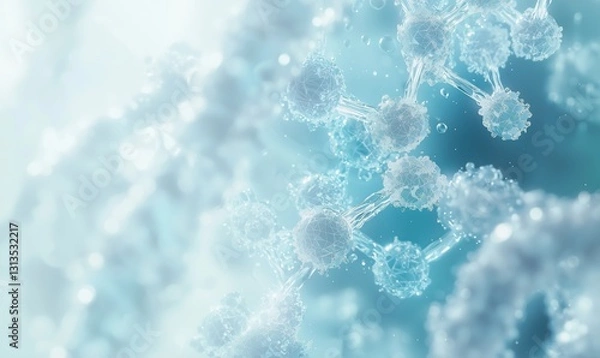Fototapeta 분자구조,푸른색,과학적,입자,신비로운
