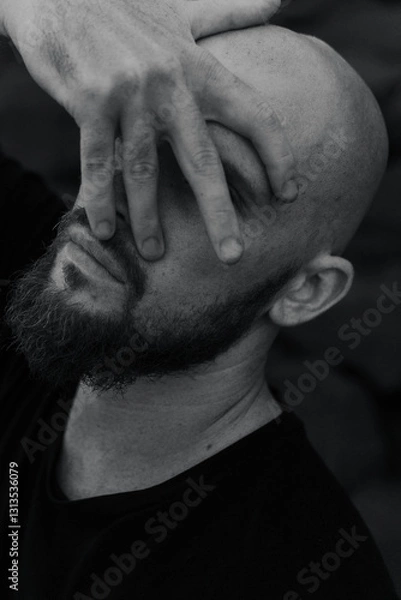 Obraz brutal man with a beard
