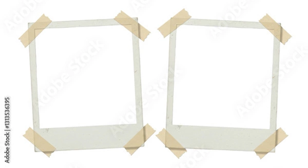 Obraz Two Blank Vintage Photo Frames with Tape
