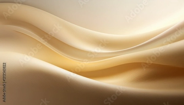 Fototapeta Light taupe with buttery yellow soft glow, smooth gradients fading into subtle off-white tones. A warm, soothing design creating an elegant, calming atmosphere with gentle light transitions