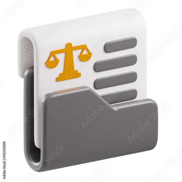 Obraz law Folder 3D Illustration