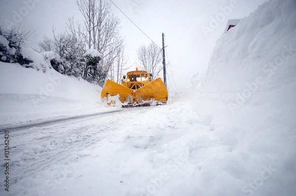 Obraz déneigement au chasse neige