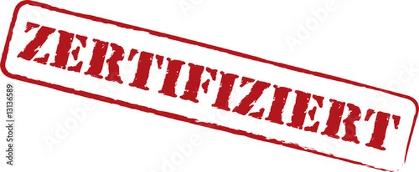 Obraz Stempel Zertifiziert