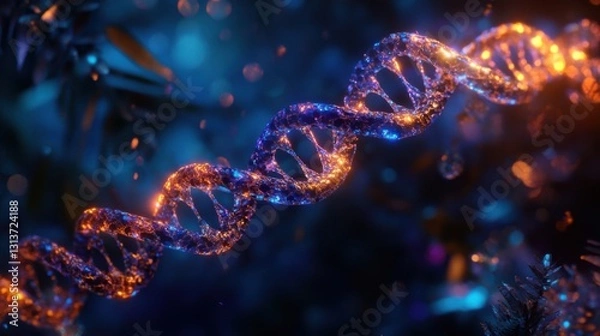 Obraz dna helix genetic code molecular structure science biotechnology