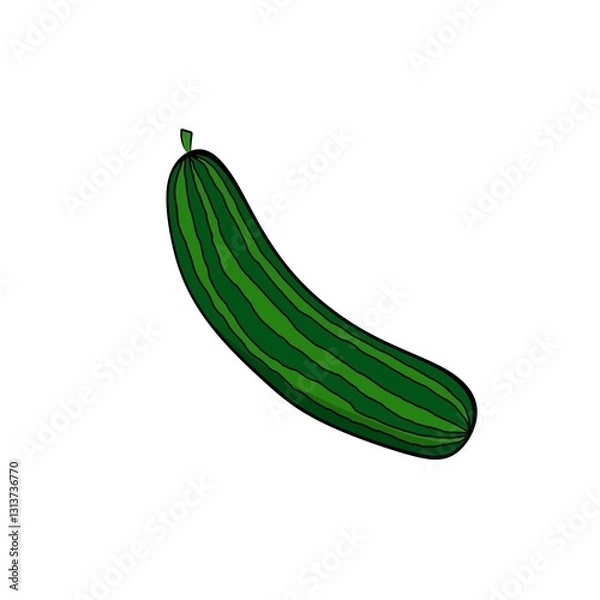 Fototapeta Illustration cucumber vegetable of nutrition 