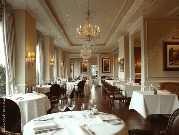 Obraz Elegant dining room with exquisite decor.