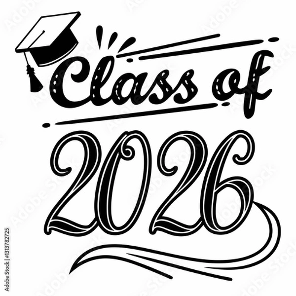 Fototapeta Minimalist Graduation Typography - Classi