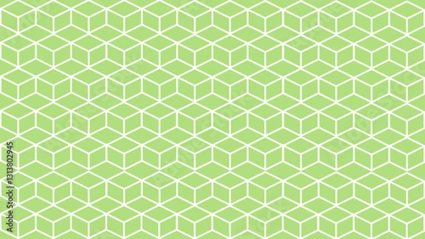 Obraz Green and white honeycomb seamless pattern as a background	