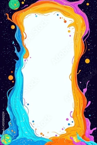 Fototapeta Colorful abstract cosmic portal