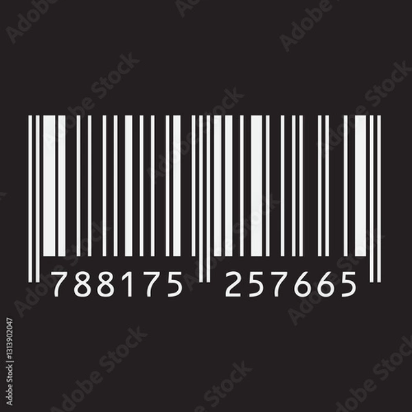 Obraz Bar code on a white and black background
