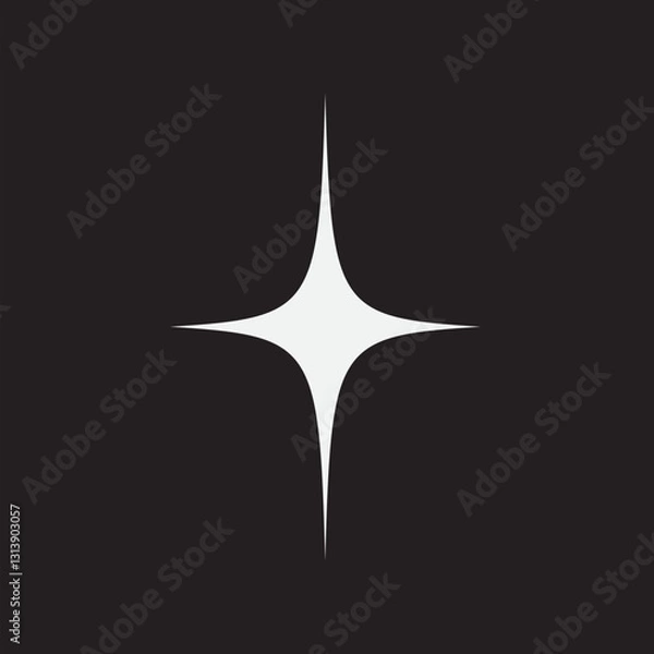 Obraz black and white star background