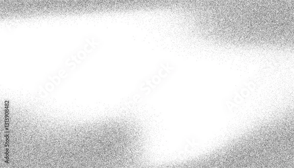 Obraz Gritty pattern, abstract gradient texture, grainy grunge overlay. Monochrome background with noise stipple, sand halftone, speckled art. Vector illustration.