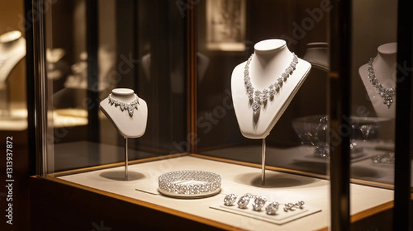 Obraz display of diamond jewelry