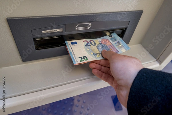 Obraz Retrait bancaire.