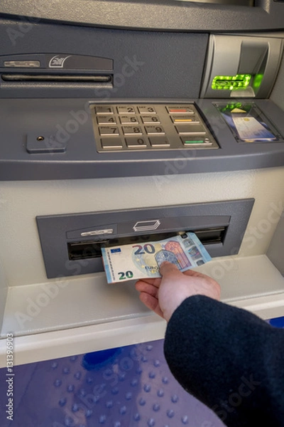 Obraz Retrait bancaire.