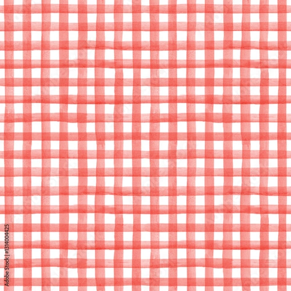 Obraz red and white checkered pattern
