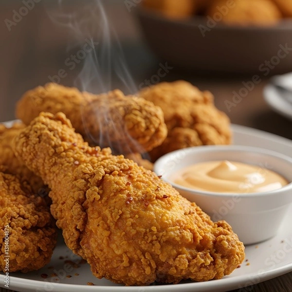 Fototapeta fried chicken