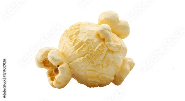 Fototapeta single popcorn snack isolated on transparent background Generative Ai.