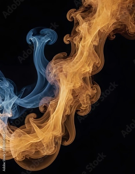 Obraz smoke effect isolated on a black background