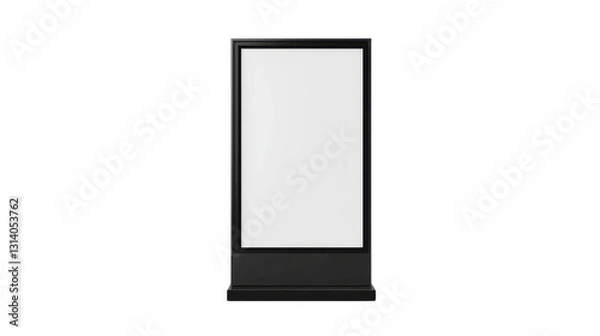 Fototapeta blank vertical digital signage screen isolated on white background