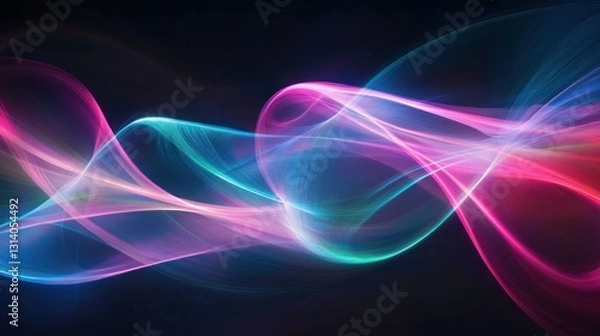Obraz Abstract Artwork Featuring Vibrant Flowing Lines With Colors