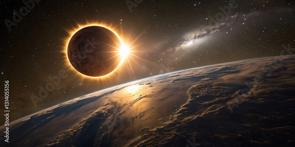 Obraz Solar Eclipse with a Glowing Corona