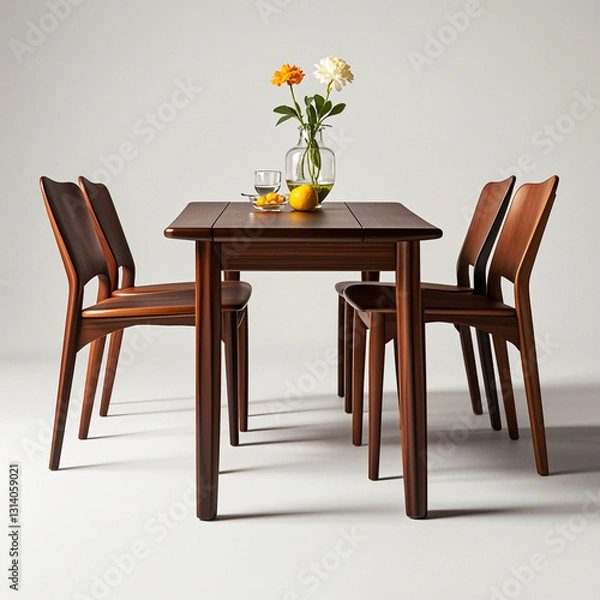 Fototapeta  Dining Table on white background1
