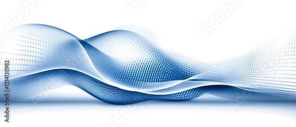 Obraz Abstract blue wave design.