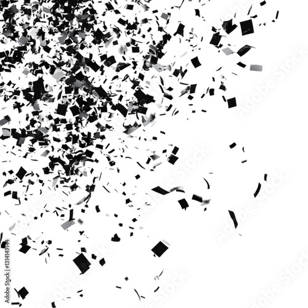 Obraz Abstract Black and White Chaos Exploding Geometric Forms