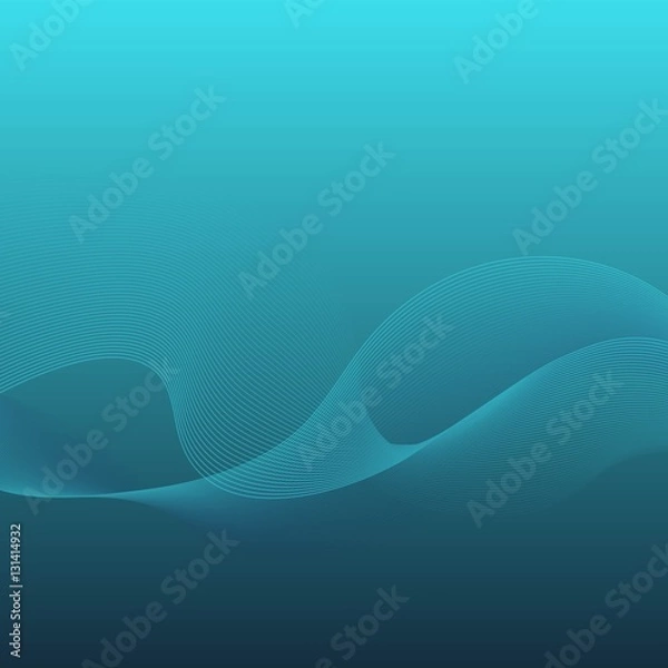 Obraz Abstract wawes background. Vector design element.