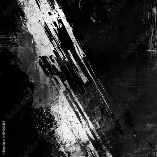 Obraz Dark Scratched Texture High Contrast Abstract Grunge Background
