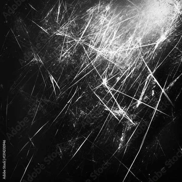 Obraz Dark Scratched Texture High Contrast Abstract Grunge Background
