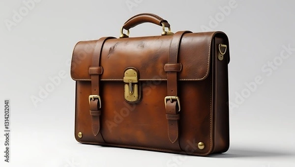 Obraz old suitcase isolated on white