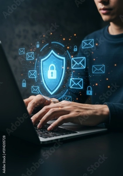 Fototapeta Email Security and Data Protection