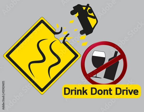 Obraz Concept idea Drink dont and drive