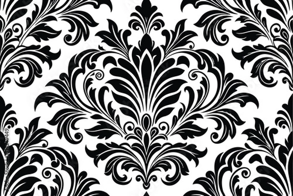 Fototapeta vector damask patterns silhouette