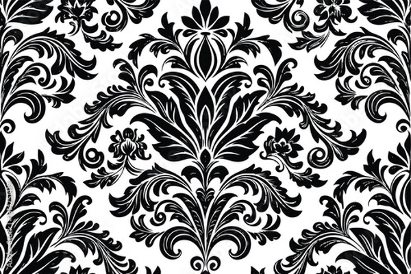 Obraz Set of Oriental vector damask patterns for greeting cards and wedding invitations