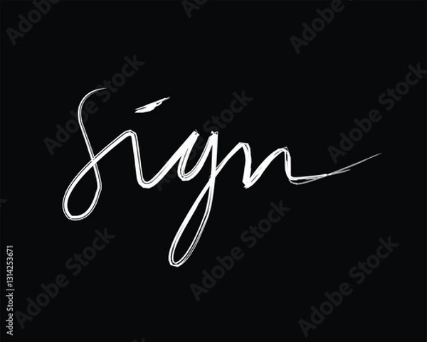 Obraz sign simple elegant typography  illustration design