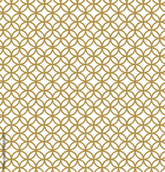 Fototapeta Seamless Ornate Pattern with Gold Motif