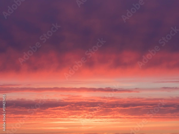 Obraz beautiful magenta and orange sky at sundown