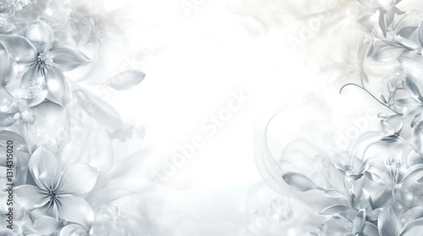 Obraz Whimsical white smoke frame border on transparency