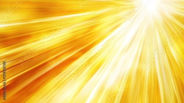 Obraz Yellow sunrays abstract, radiant on a clear background
