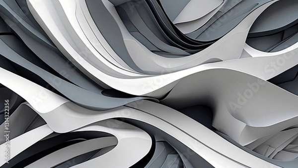 Fototapeta Intricate abstract design of intersecting lines and curves