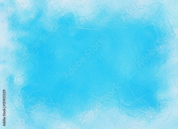 Obraz frozen window ice blue frame backgrounds