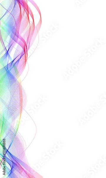 Obraz Abstract colorful waves vector background