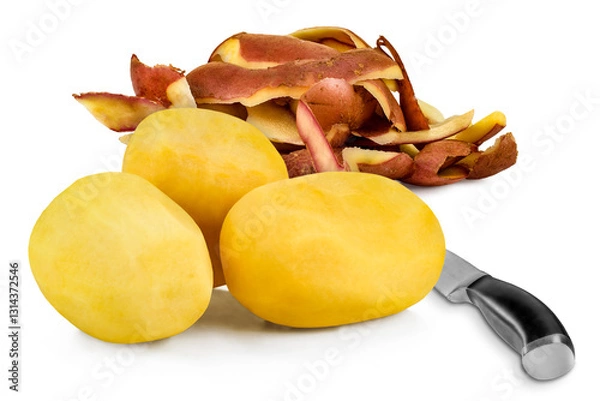 Obraz Peeled potatoes