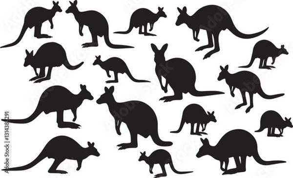 Fototapeta Wallaby Silhouette
