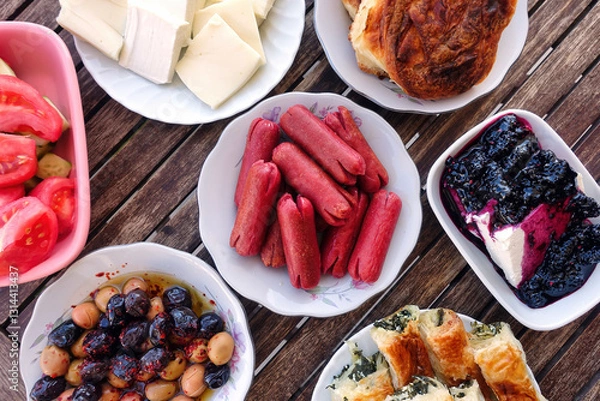 Obraz Traditional Turkish Breakfast Table